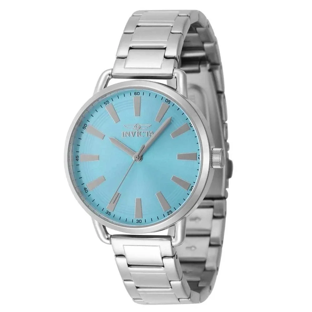 Invicta Wildflower 47321 Womens Watch 38mm Stainless Steel Turquoise Blue Dial